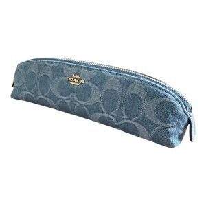 Coach Pencil Case Signature Denim